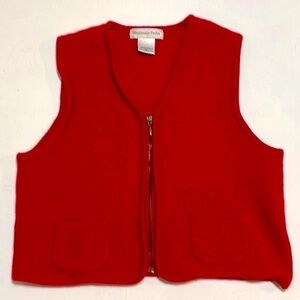 VINTAGE Stephanie Parks 100% WOOL Woman Vest Size XL